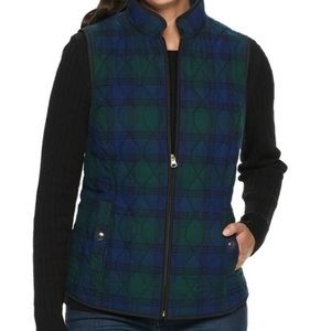 Women's Croft & Barrow Woven Quilted Vest